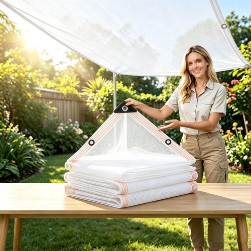 2x2m bianco rete - bianco, ombreggiante